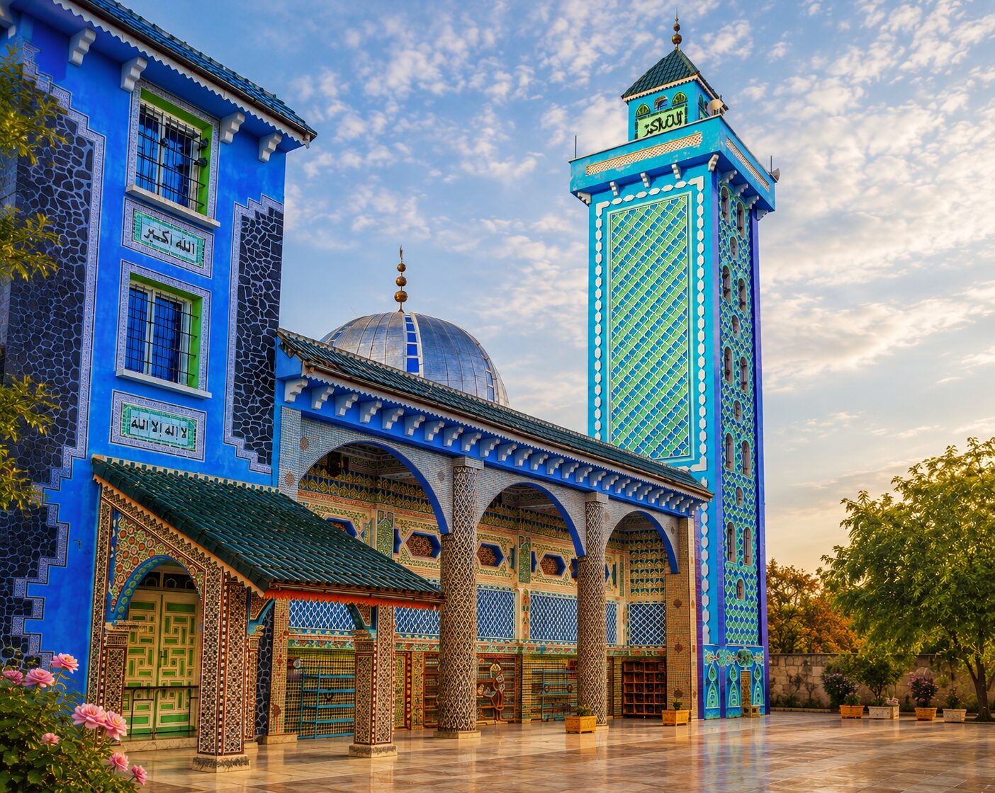 Mosquée historique en Algérie avec architecture patrimoniale