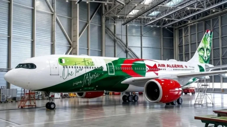 Avion Air Algérie The Fennec illustrant les vols vers l’Algérie en 2026