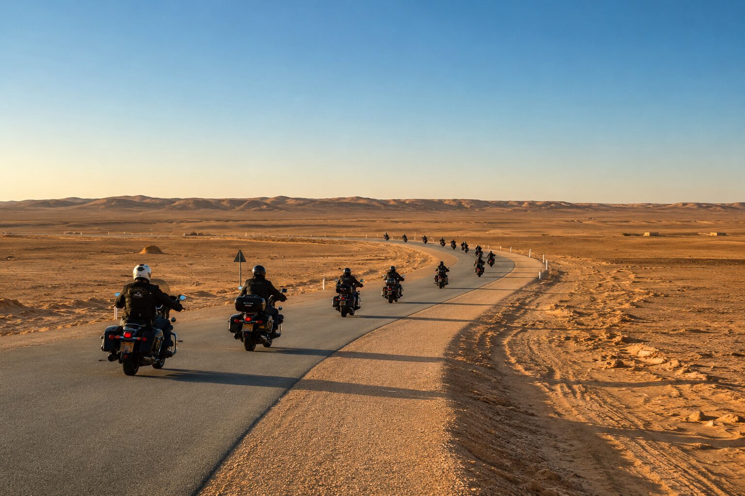 Road trip à moto dans le Sahara algérien près de Djanet